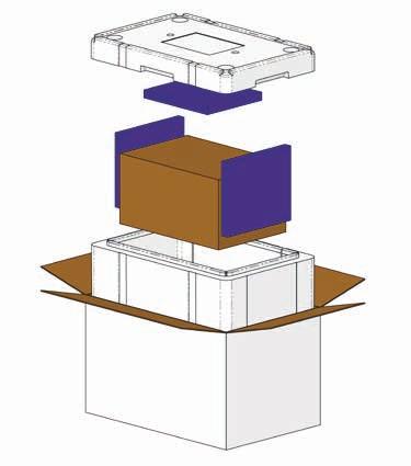 Systembox con un volumen útil de 21 l Este modelo es especialmente largo, una característica que hace que sea muy polivalente para enviar mercancías susceptibles a la temperatura.