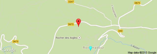 Rocher des Aigles Ruta desde Sanctuaire Rocamadour hasta Rocher des Aigles.