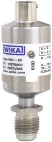 Instrumentación electrónica de presión Transductor de ultra alta pureza Para zonas con protección antiexplosiva, Ex na ic Modelos WU-20, WU-25 y WU-26 Hoja técnica WIKA PE 87.