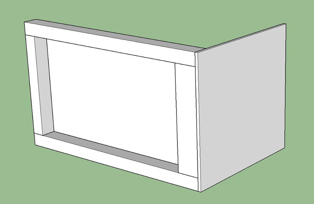 16.Coloque el marco en posición vertical. Utilice la tabla larga restante para sujetar el bastidor y ajustar el ángulo.