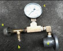 Elementos constitutivos de alimentación de biogas para el para el Motor-Generador LUTOOL a)