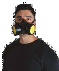 HY-4200 Respirador media cara con 2 cartuchos contra vapores