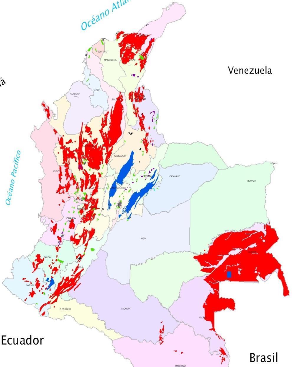 Geological Potential: Precious Minerals and Metals Potential Prioritized Zones Minerals 1. Nort west of the Department of Antioquia Copper, Gold, Molybdenum 2.