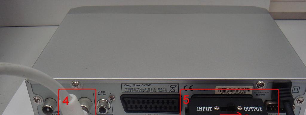 Conecte el otro extremo del cable Composite a la salida de TV de su receptor TDT.