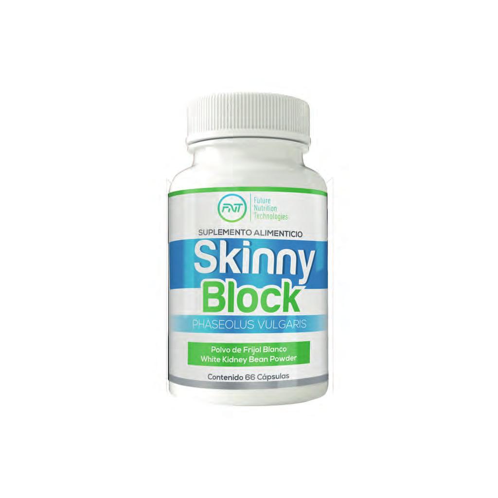 SUPLEMENTO ALIMENTICIO Skinny Block skinny series La proteína faseolamina reduce la absorción de carbohidratos - lo que es beneficioso para las dietas de adelgazar y para control de diabetes - y solo