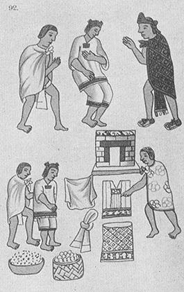 Regalos a los pobres. Fr. Bernardino de Sahagún. The Florentine Codex: General History of the Things of New Spain. Bok 8.