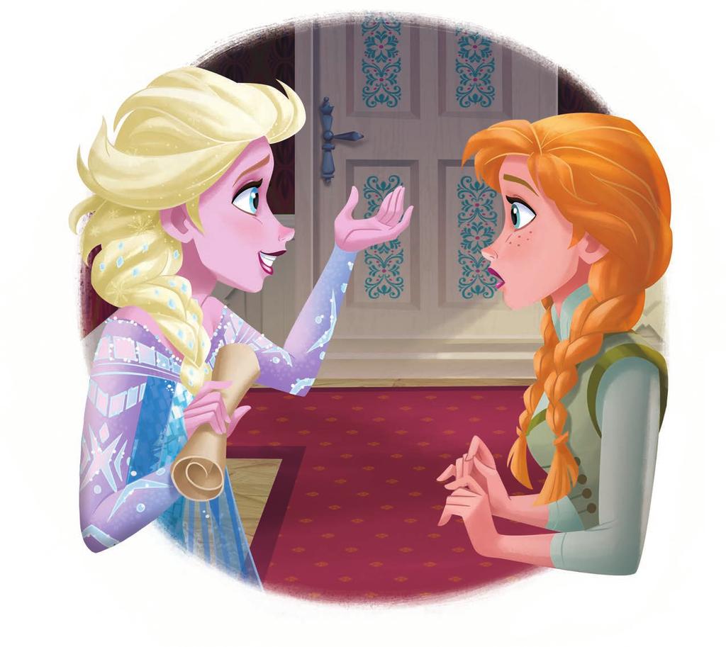 Adónde vas con tanta prisa? preguntó Anna. Mmmm tartamudeó Elsa. Tenía que distraer a Anna!. Iba al... mmmm... al ático.