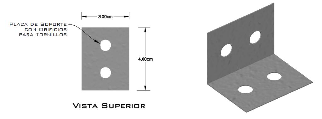 Las dimensiones del soporte pueden variar, en tanto se logre mantener unida la pieza (7)