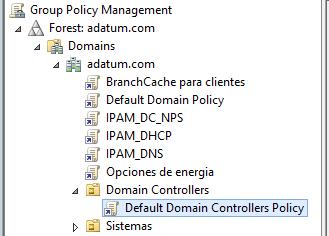 Ahora tenemos que modificar la GPO Default Domain Controllers Policy para activar el uso de Claims Kerberos v5 en KDC tiene soporte para: - Claims