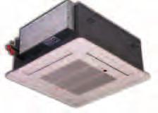 Cassette Fancoils Cassette de 4 vías y 2 tubos. Tamaño de techo modular de 60 x 60 (mod. 035/050) y de escayola (mod. 075). Salidas laterales auxiliares para aire climatizado.