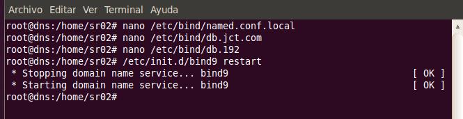 Editamos el archivo /etc/resolv.conf para que el equipo linux sepa que es el mismo el servidor DNS para eso modificamos los parametros como se observa en la imagen inferior.