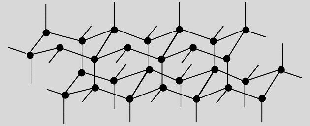 Diamante Cristales covalentes Cada punto de la red cristalina está ocupado por un átomo Los átomos se unen entre sí mediante enlace covalente.
