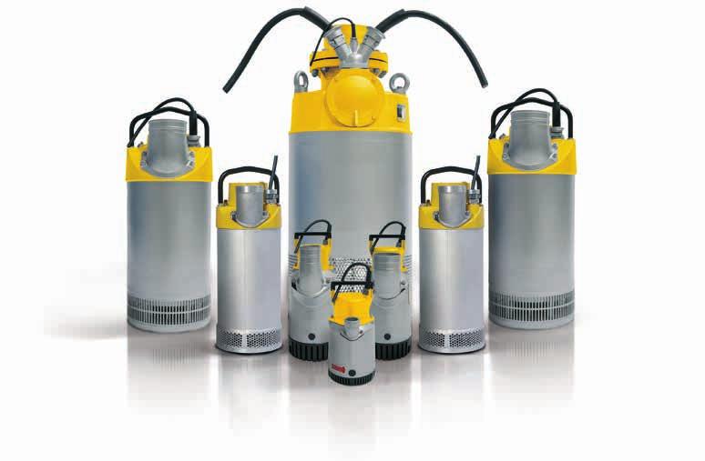 Bombas de achique WEDA Las bombas y accesorios WEDA se han diseñado para una amplia gama de aplicaciones de achique de numerosas industrias.