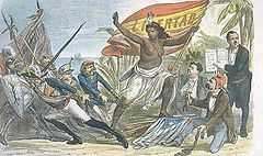 2.- Colonialismo: guerra de Cuba e intervención en Marruecos La Guerra de los 10 años en Cuba (1868-1878) finaliza, se firma la paz de Zanjón.