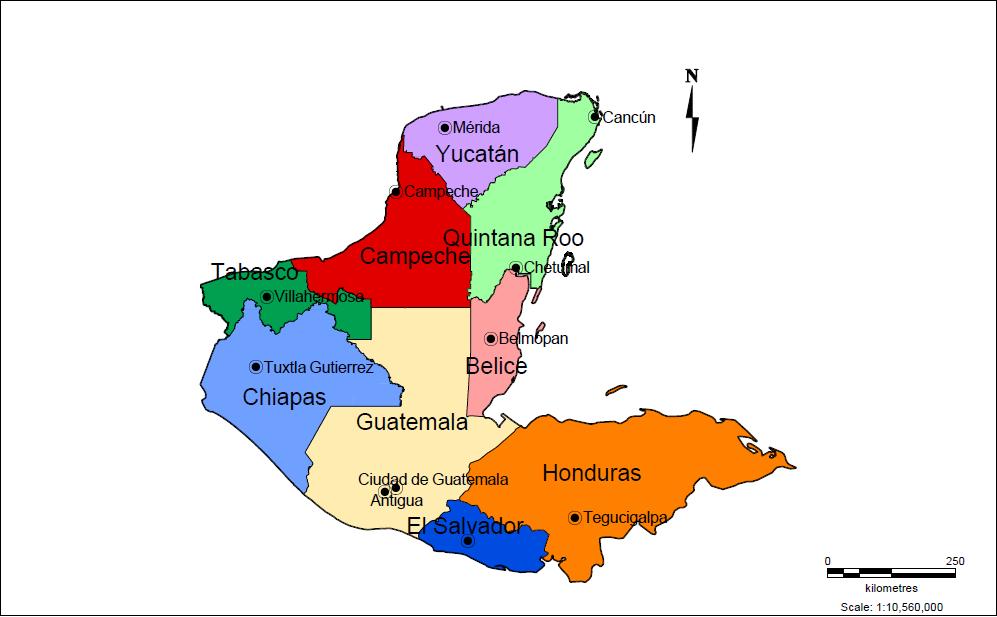 Región sureste de México