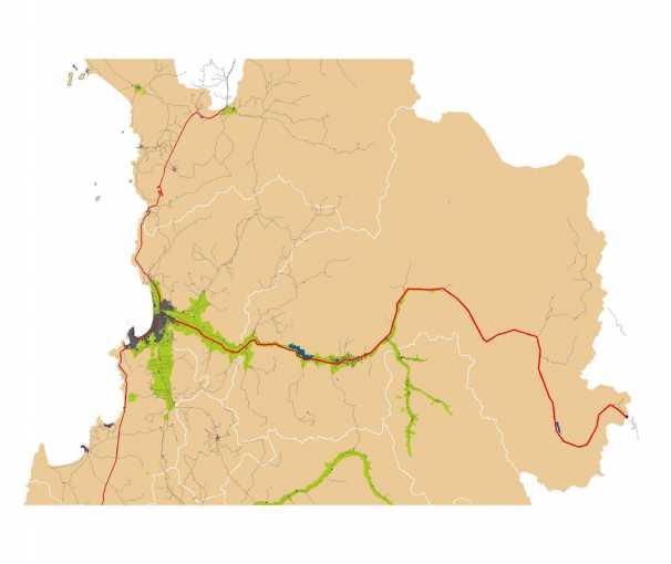 c. Impacto en el transporte y conectividad Comuna de La Higuera Conurbación La Serena Coquimbo Valle de Elqui Túnel Agua Negra El desafío es el ordenamiento de flujos y jerarquización de vías, que