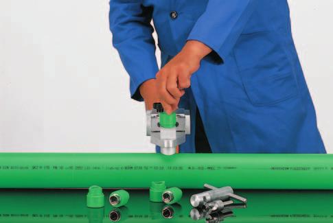 N 5094 Perforar el tubo usando sólo tubería compuesta stabi. Utilizando el tubo stabi, se deberán retirar los restos de aluminio en la perforación con una fresa de achaflanar. Salida 20/25 mm: Art.