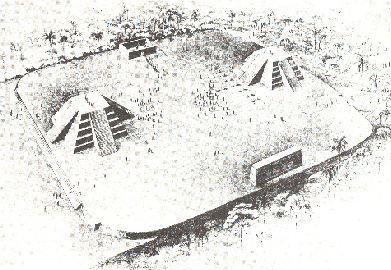 La acrópolis norte fue escenario de prácticas funerarias por lo menos 1, 300 años, ya que recibió entierros hasta en el Postclásico. (Martín y Grube, 2004).