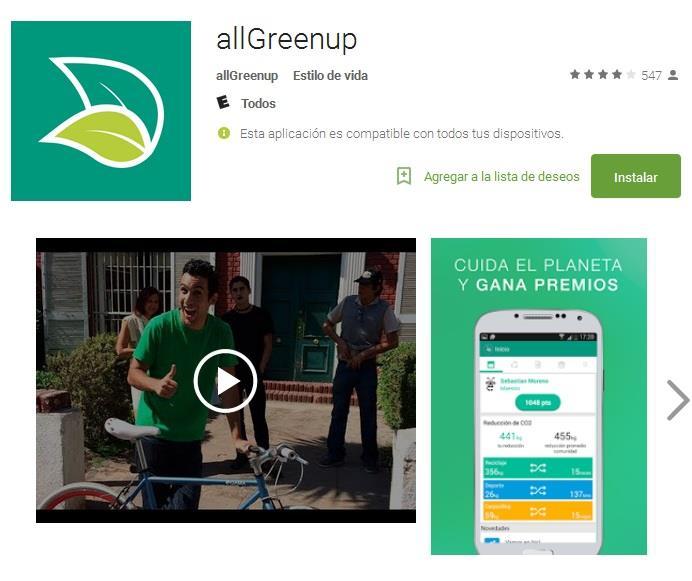 calendario oficial. AllGreenUP es la primera aplicación que incentiva y premia a los ciudadanos que cuidan el planeta.