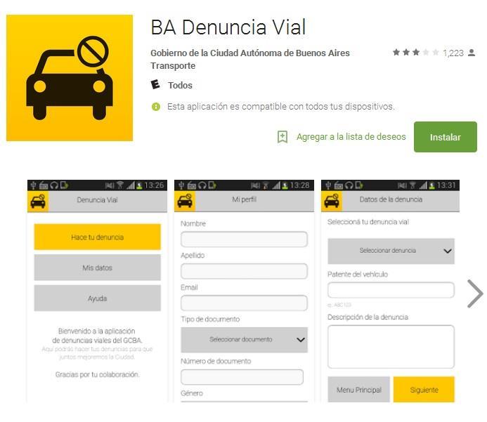 App Novedosas Buenos Aires Denuncia Vial : Basándose en la ley 451 los vecinos de la Ciudad de Buenos Aires podrán registrar