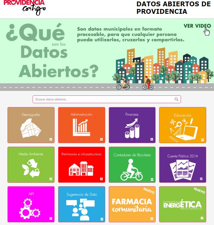 Providencia, Chile Portal de Datos Abiertos fue lanzado el 28 de abril de 2015. http://datos.providencia.