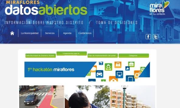 Miraflores-Perú Portal de Datos Abiertos fue lanzado en noviembre de 2014 /Carta