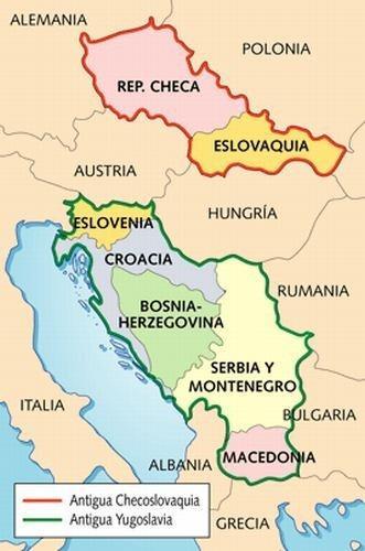 Checa Eslovaquia Yugoslavia se dividió en: