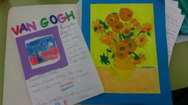 Finalmente, los alumnos/as de segundo queremos comentaros que estamos conociendo al gran pintor Holandés llamado Vincent Van Gogh.