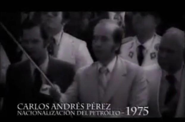 El presidente Carlos Andrés Pérez nacionaliza los hidrocarburos (1975) y