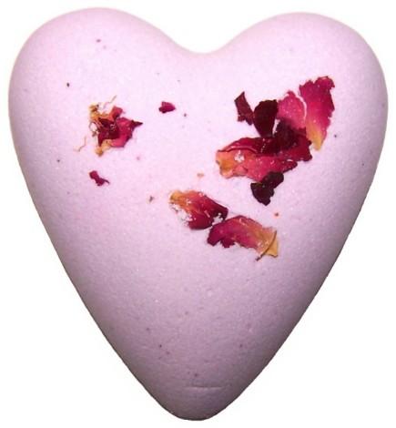 1263 Corazones de baño florales con purpurina. Se sirven en colores y aromas surtidos.