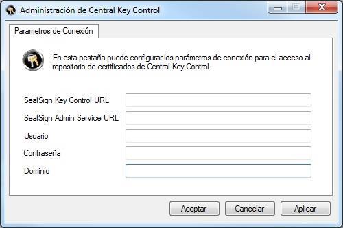 Los valores de configuración son: SealSign Key Control URL https://ckc.camerfirma.