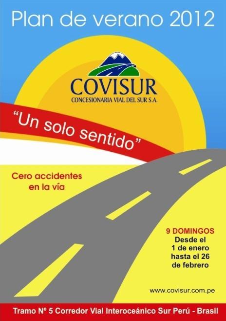 Plan de Verano Covisur continuará realizando el Plan de Verano Un solo sentido con el objetivo de evitar accidentes en la vía a los usuarios que retornan a la ciudad de Arequipa desde las playas.