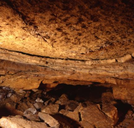Su estructura geológica está formada por estratos casi horizontales de calcarenitas de hasta un metro de espesor, separados por finas capas de arcillas.