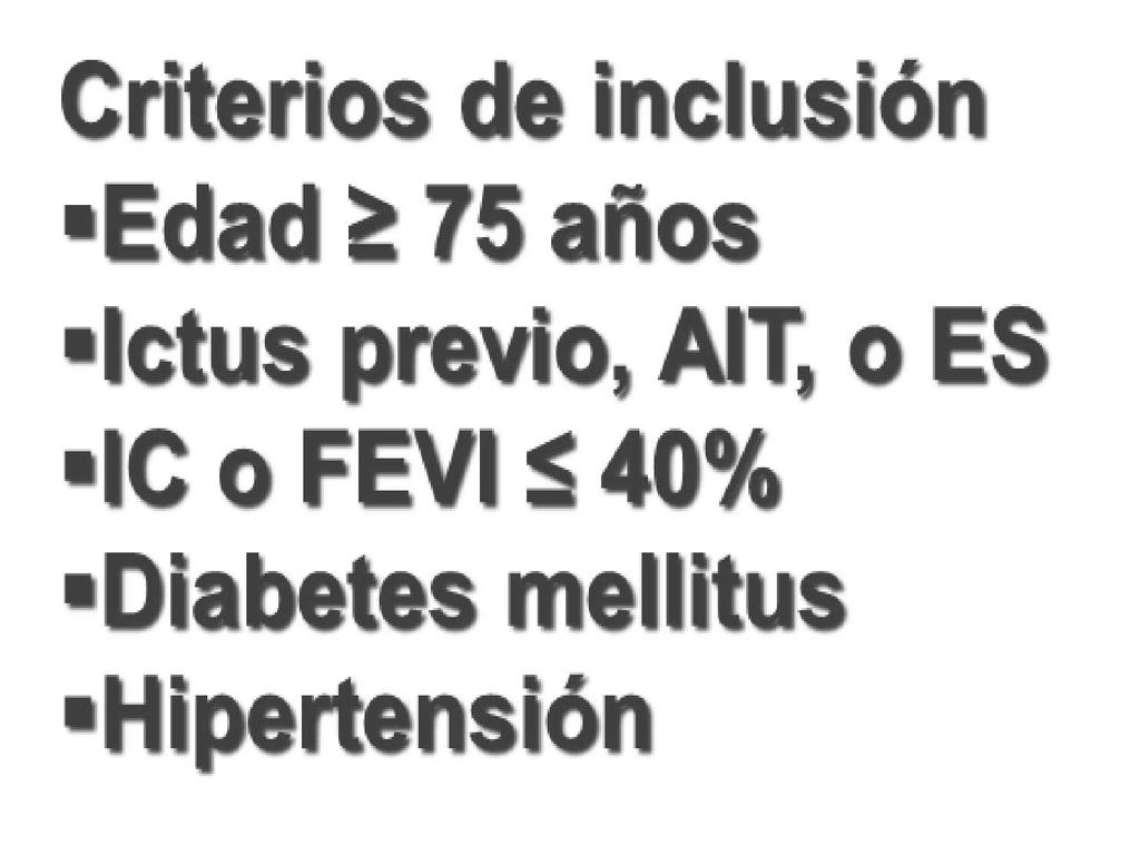AIT, o ES Diabetes mellitus Hipertensión Aleatorizado