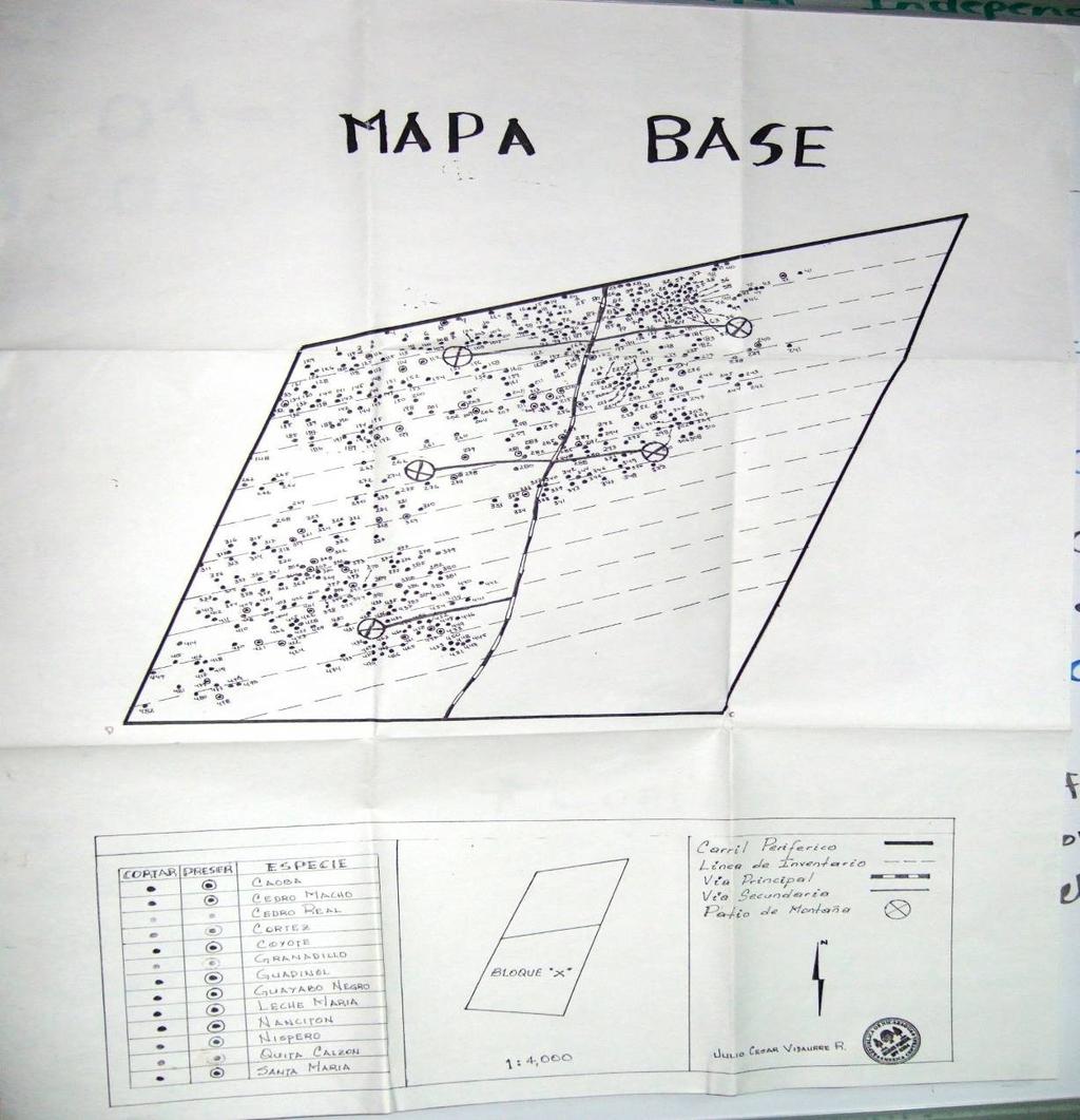 6.2.4 Deficiente Mapa Base del Bloque X del AAA No. 1 Para los bloques de aprovechamiento forestal del AAA No.