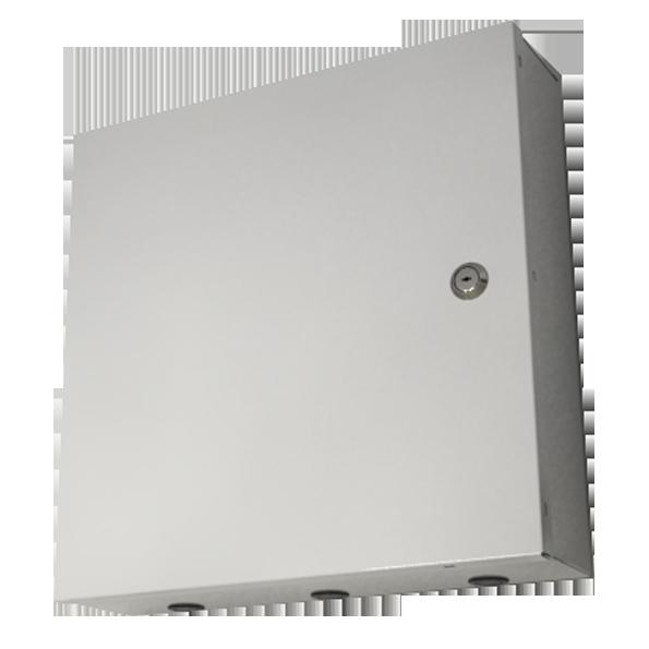 CM100 Caja metálica Caja metálica para instalación de fuentes de alimentación y placas controladores - Diseño elegante para uso en interiores - Apertura de la puerta de 90º con