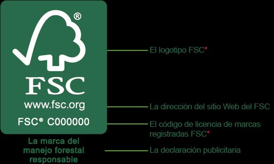 5.2 Al hacer promoción con el logotipo FSC, los elementos deberán ser: 5.