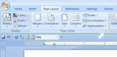What we can do in page setup group?