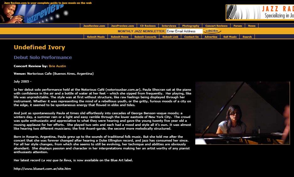 07/05 Undefined Ivory Debut Solo Performance - Por Brie Austin Publicado en