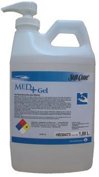 Válvula TIP. Med Gel Gel desinfectante para manos base alcohol. Para jabonera HB53365 con adaptador.