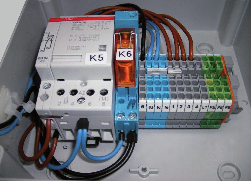 Montaje y conexionado eléctrico Interior de la caja de