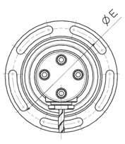 Plano de la campana cabezales 1, 2 y 3 Plano de la campana cabezales 4 y 5 E/P Plano de la campana. Placa de acoplamiento. Drawing of the connecting piece (bell). Connecting plate.