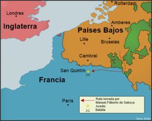 El nuevo Papa, Paulo IV, incitó al rey de Francia, Enrique II, para que tratara de expulsar a los españoles de Italia.