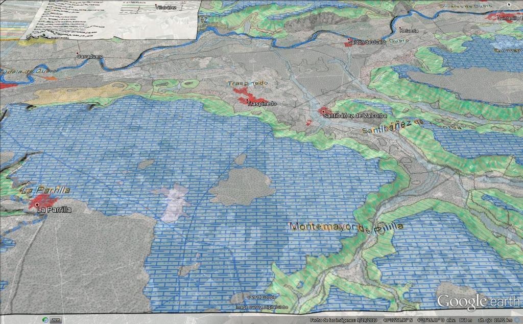 Cartografía geomorfológica: Zona Duero entre Quintanilla y Peñafiel Deslizamientos de ladera Terraza