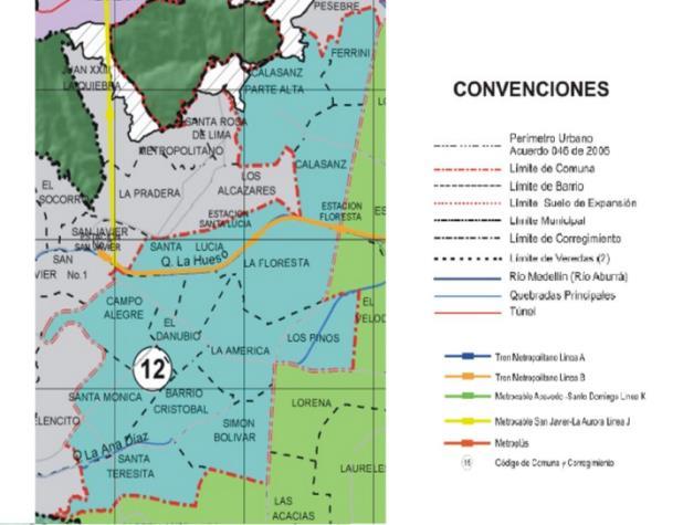 4.12 Comuna 12 La América La comuna 12 está ubicada en la zona Centro Occidental de Medellín.