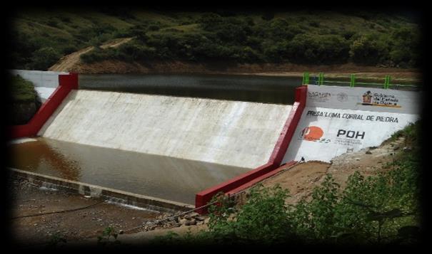 periodo 2013-2016, se ha logrado la construcción de 318 presas para el almacenamiento de 15.6 millones de metros cúbicos de agua.