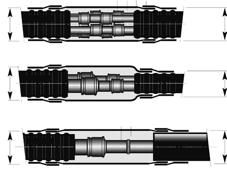 Manguito de unión (manguito retráctil PEAD) Dimensiones: Ø 76-250 mm 1.