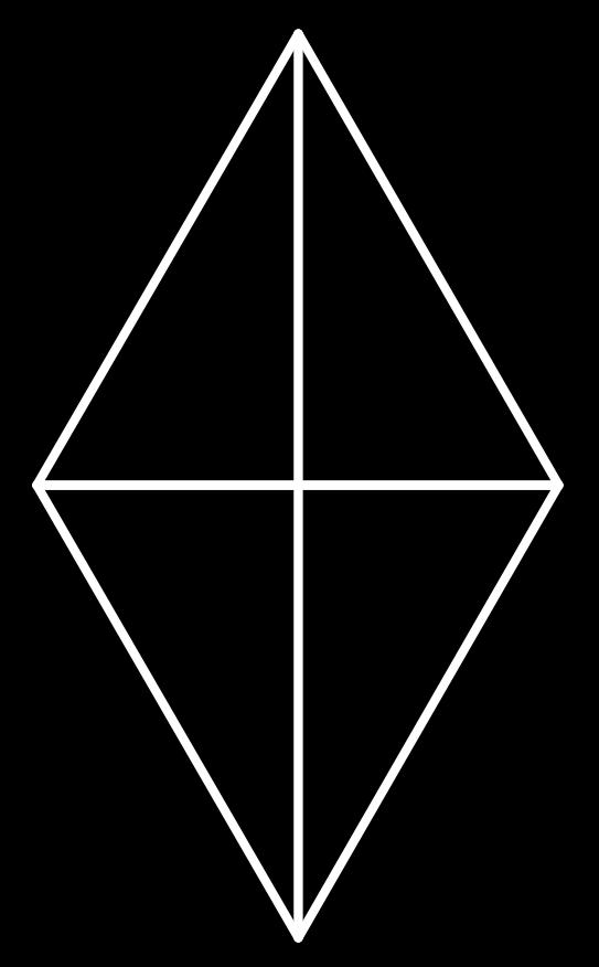 También es posible construir un rombo, utilizando 4 de estos triángulos de la siguiente manera Y es posible construir un hexágono regular utilizando 1 de los triángulos de Cucho La única figura que