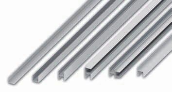 clampline: perfiles de apriete de aluminio Los perfiles de apriete de alta calidad de la serie clampline en aluminio anodizado son ideales para circundar placas de madera, de aglomerado y de vidrio;