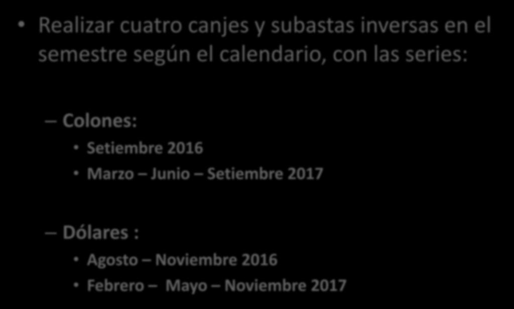 las series: Colones: Setiembre 2016 Marzo Junio Setiembre